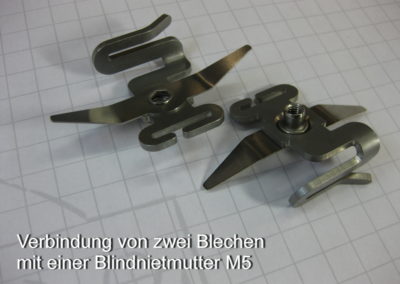 Verbindung von zwei Blechen mit Blindnietmutter M5