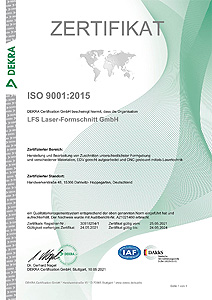 ISO9001 Zertifikat 2021